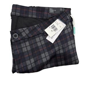 Kut from the Kloth Plaid Ankle Straight Leg Trousers - Navy, Gray, Burgundy